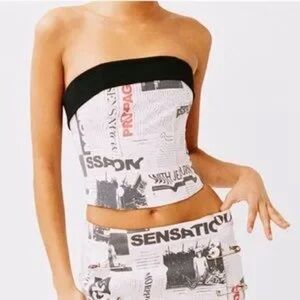 With Jean Newspaper Corset XS